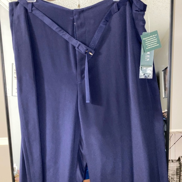 Ralph Lauren navy trouser silk pants NWT - Picture 2 of 6